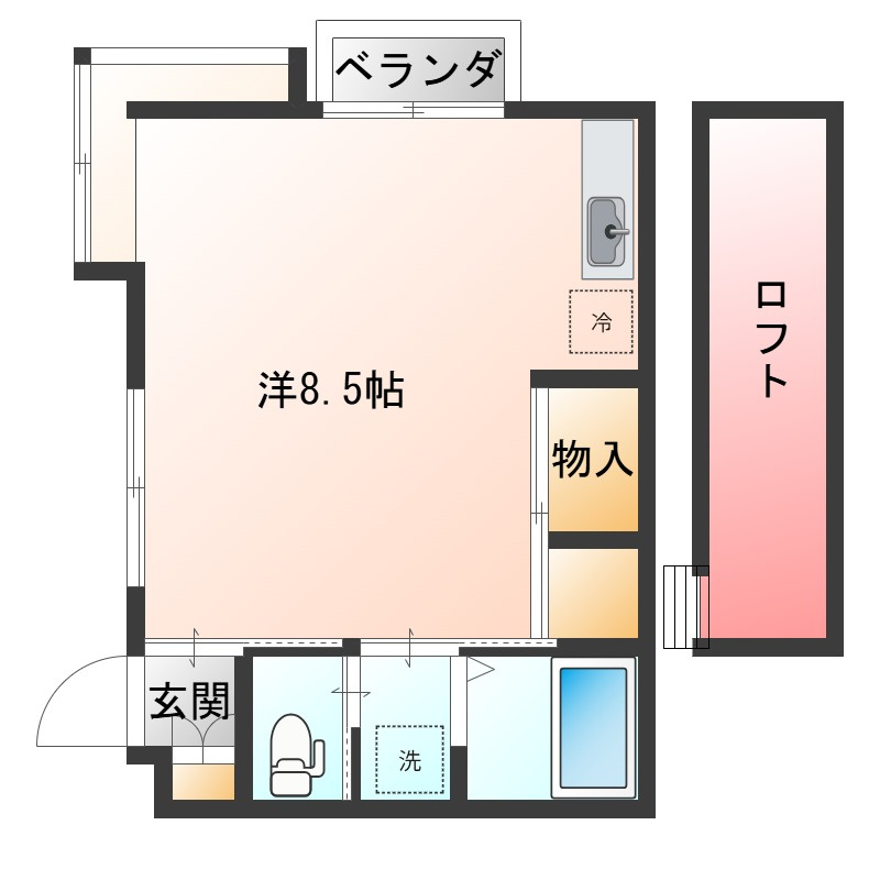 クリスタルハイツ（城西）の間取り