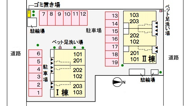 クオーレ Ⅰの駐車場