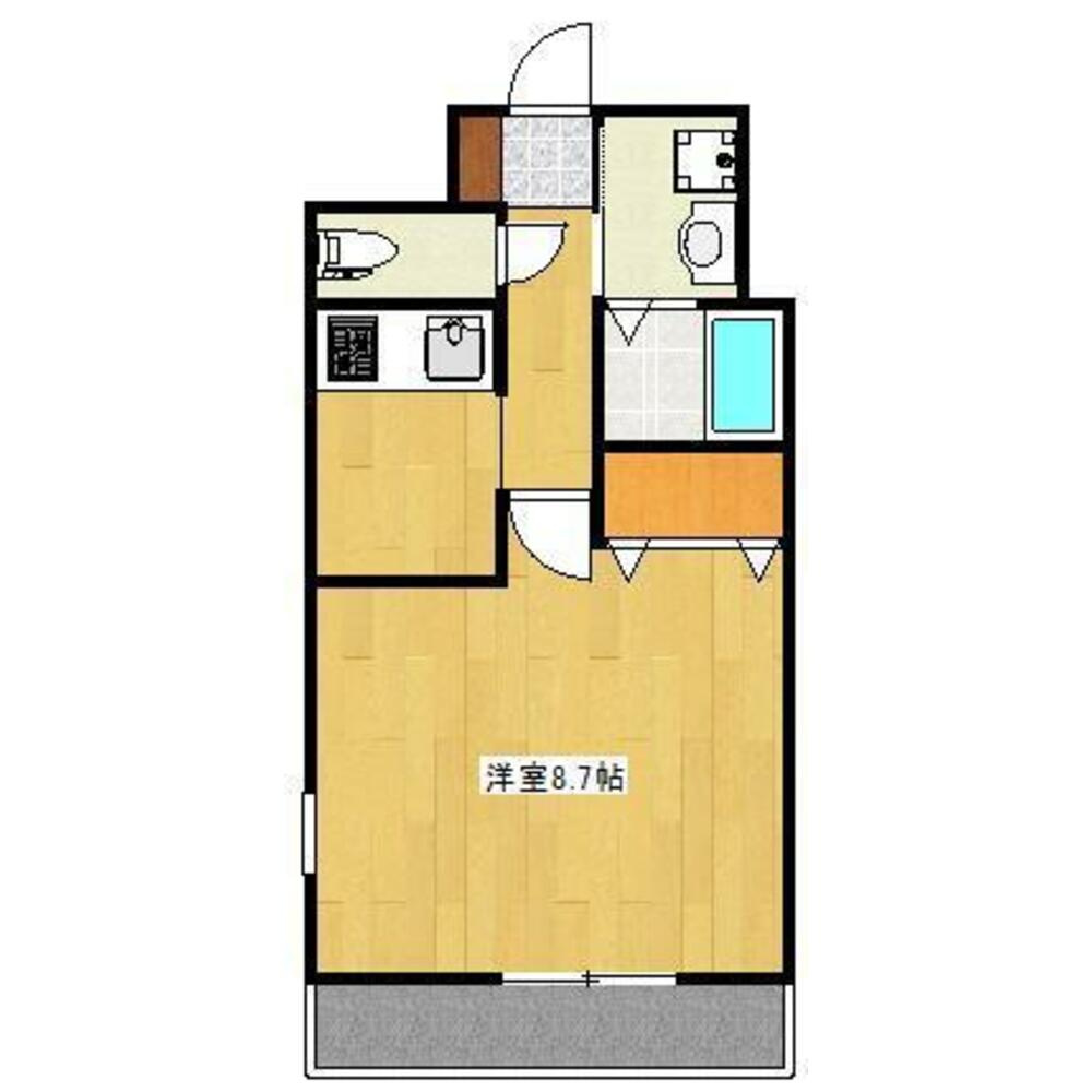 熊本市中央区新町２丁目の賃貸マンションの間取り