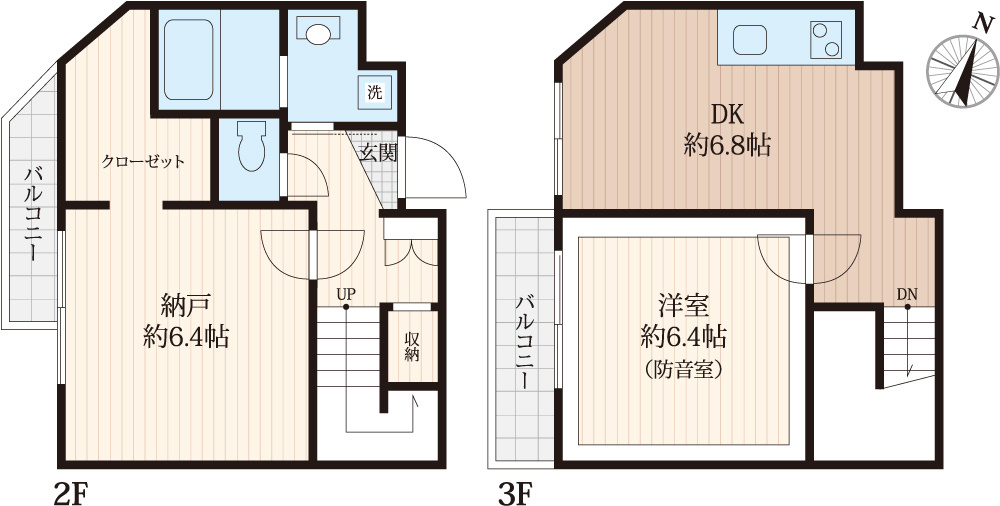 ラシクラスINFINA新横浜の間取り|1SDKタイプの間取りです