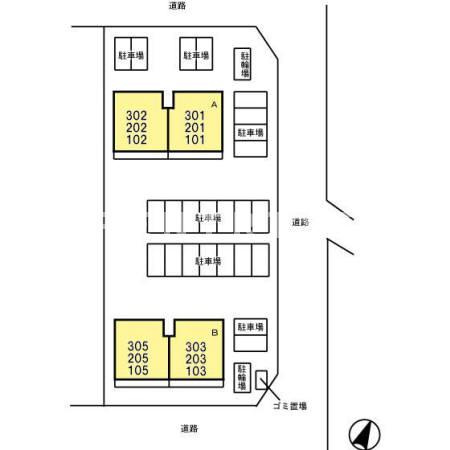 プール ボヌール Ａの玄関