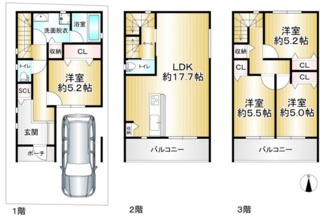 【間取り】 | 新上小阪　新築戸建　A号地