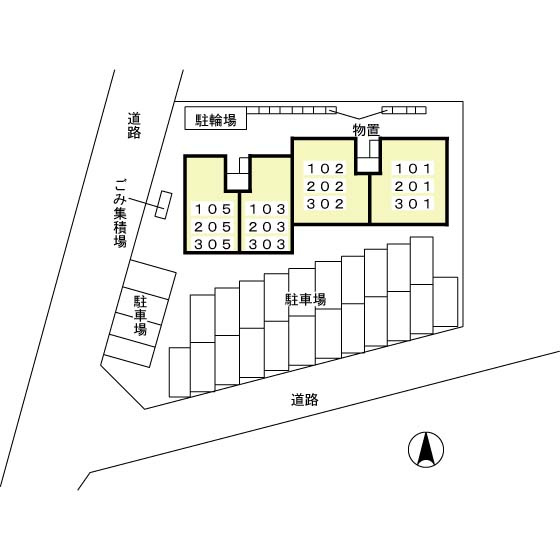 プランドール南の区画図