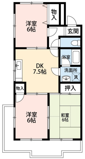【間取り】 | ハイツリッチモンドA棟
