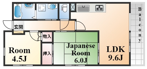 フロール中山手の間取り