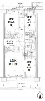 【間取り】 | プレミスト平野背戸口レジデンス1階　中古マンション