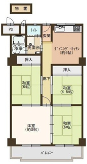 【間取り】 | メガロコープ平野第3号棟11階　中古マンション