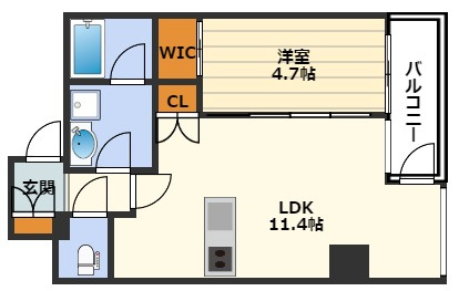 Fortunato 扇町の間取り