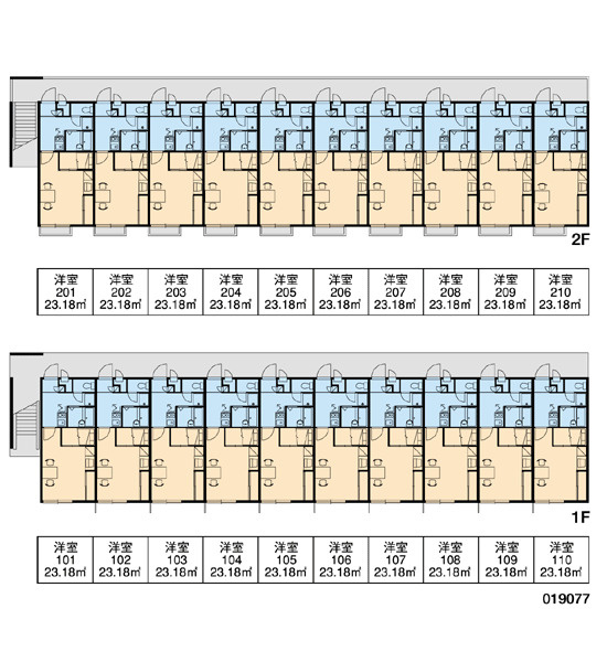 レオパレスエクシードの区画図