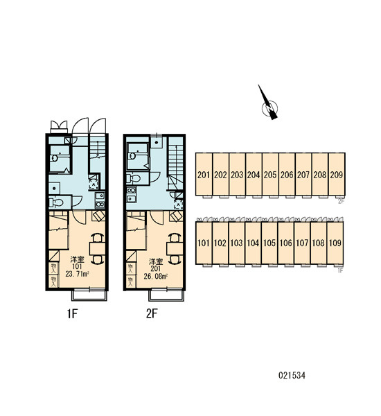 レオパレス遙の区画図