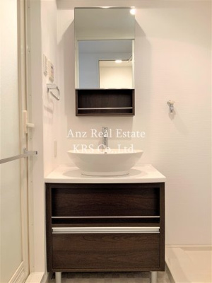 【洗面所】 | 南堀江プライマリーワン | ザイン性に優れた洗面化粧台！