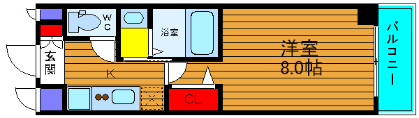 シャトー桜川の間取り