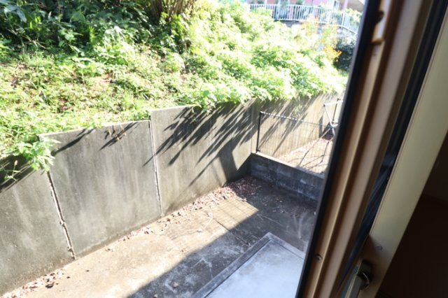 熊本市西区池田２丁目のアパートの庭