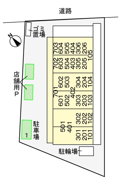 ミニョン　メゾン　ジュジュの区画図
