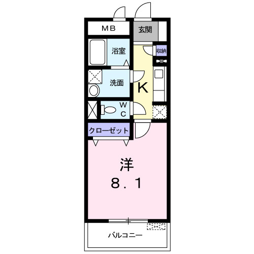 ミニョン　メゾン　ジュジュの間取り