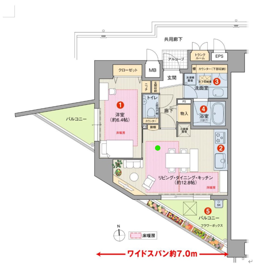 ピアッツァコート奈良三条の間取り