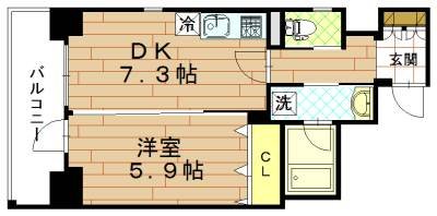 ベラジオ五条堀川Ⅲの間取り