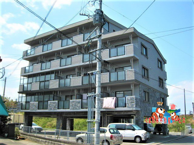 【外観】 | アクティ三本松 | 1階部分が駐車場の外観とてもお洒落なマンションです。