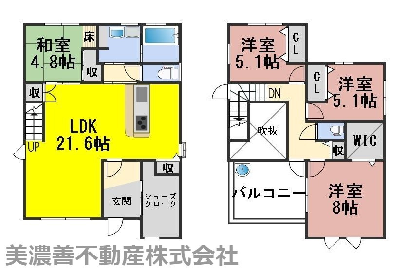 ５８０６２　岐阜市大福町中古戸建ての間取り