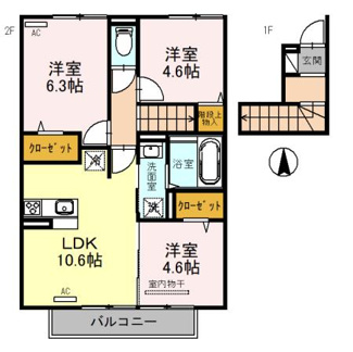 【間取り】 | ソレイユかつらぎ