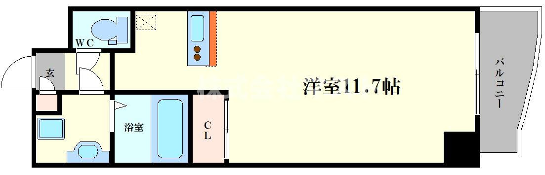 アクアプレイス南堀江の間取り