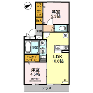 【間取り】 | プラージュ　ｓａｋｉｇａｋｅ