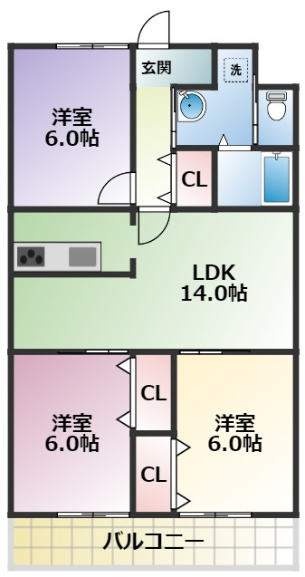レックスマンションの間取り
