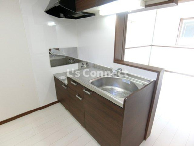 【キッチン】 | ＦＯＲＴＲＥＳＳ壱番館 | ２口ガスコンロ設置可能な対面キッチン。