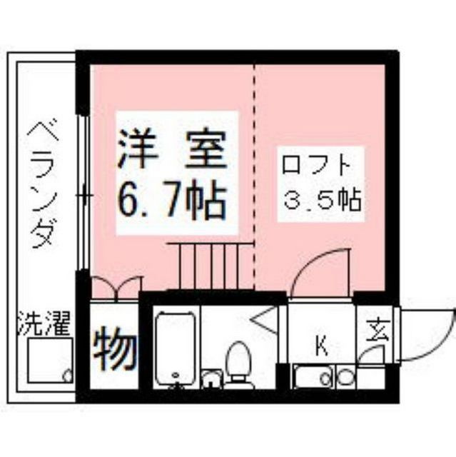岐阜市上川手のアパートの間取り