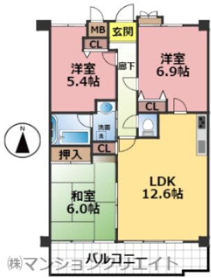 信開ガーデンコート文京(投資)の間取り|現況と間取図が異なる場合は現況を優先とします。