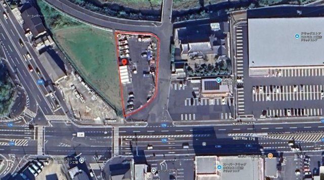 津山市二宮　貸土地　394.46坪の地図