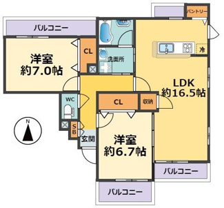 【間取り】 |  カロ甲子園口