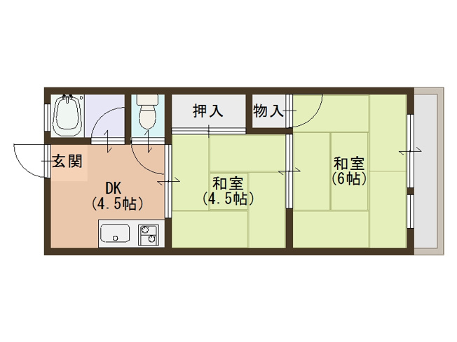 【間取り】 | 岸ノ里ニューハイツ