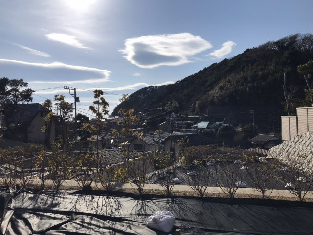 極楽寺 駅徒歩4分 海の見える高台 売地の展望|右奥側がNo.1区画です。