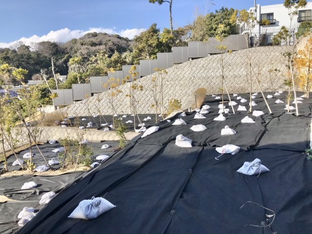 極楽寺 駅徒歩4分 海の見える高台 売地の外観|写真左奥がNo.1区画です。