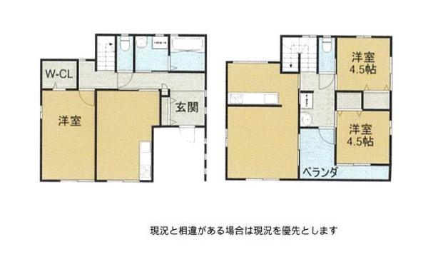 岩出市曽屋　中古戸建の間取り|3LDK、土地面積138.81平米、建物面積102.48