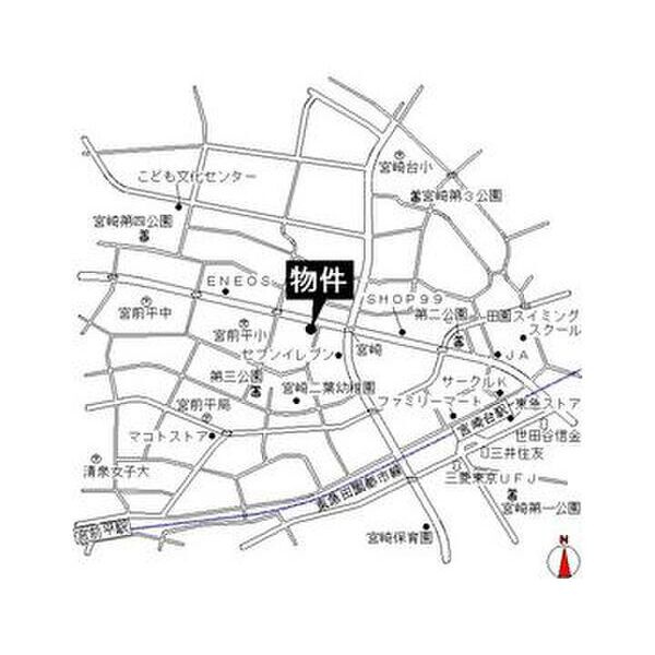 エステート宮崎台の地図