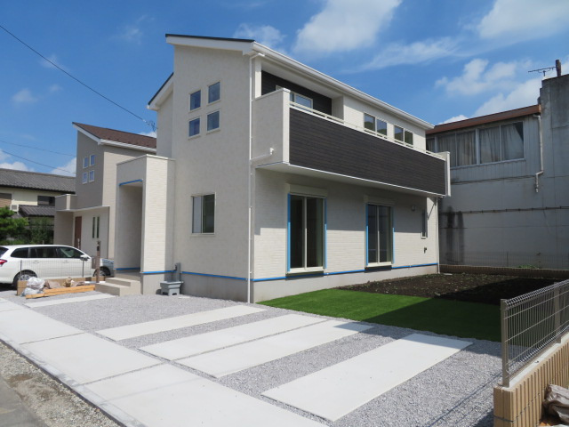 高崎市吉井町7期（全3棟）2号棟の外観|建物完成済みでございます。お部屋のご内覧可能でございます。お気軽にお問合せ下さいませ(^▽^)/