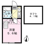 ロフト付き1K
