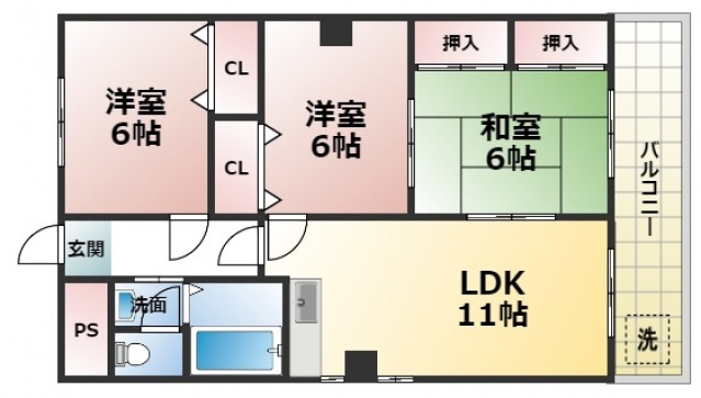 三京ビルの間取り
