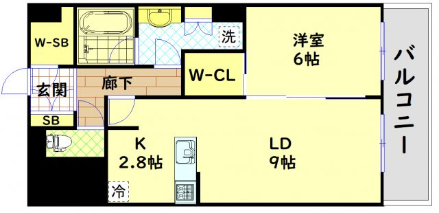 【間取り】 | ブランズタワー南堀江