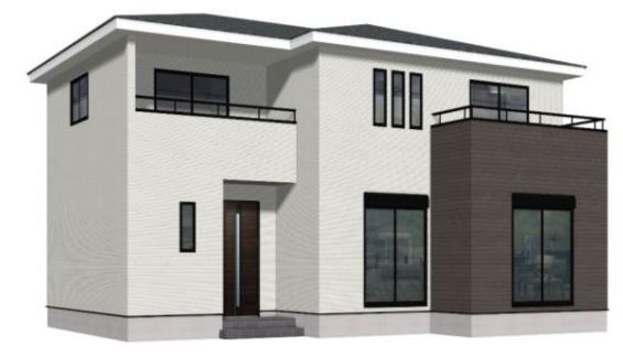 上里町神保原町1期（全4棟）1号棟の外観パース|1号棟