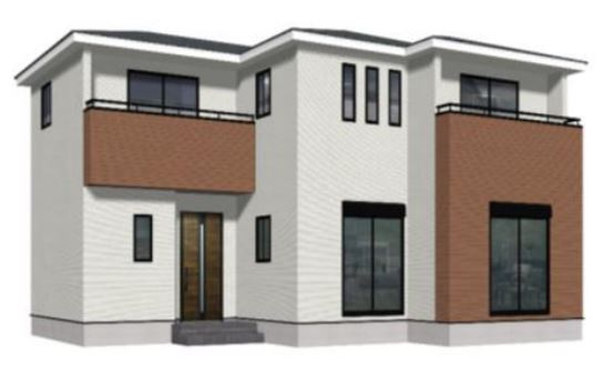 上里町神保原町1期（全4棟）3号棟の外観パース|3号棟