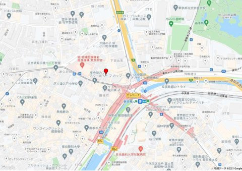 飯田橋スクエアビルの地図