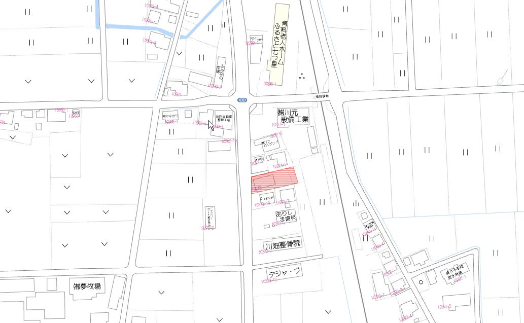 都城市菓子野町の売地の土地図