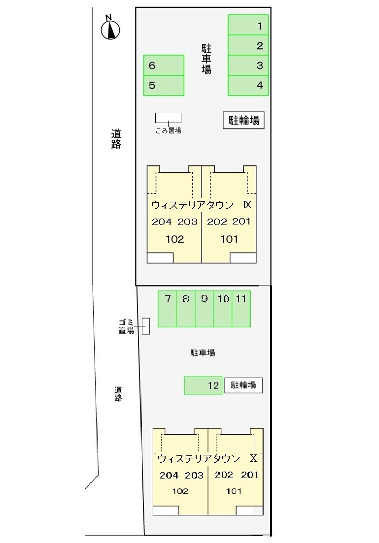 ウィステリアタウンⅨの区画図