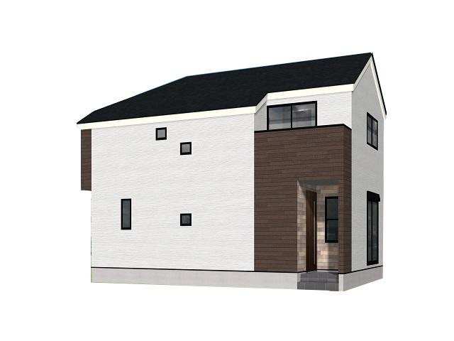 【保土ケ谷区桜ケ丘１丁目53-15新築戸建てＢ号棟】（桜台小学校・岩崎中学校）の外観パース|建物完成イメージです