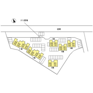 【区画図】 | 冬築タウン B棟 | 駐車場配置図
