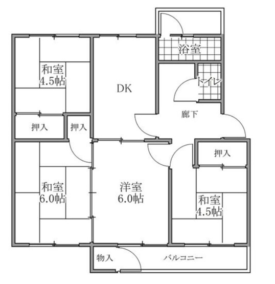 【間取り】 | 狩口台住宅23号棟