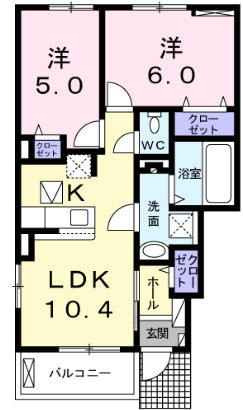 【間取り】 | ソレアード・ニシキⅢB